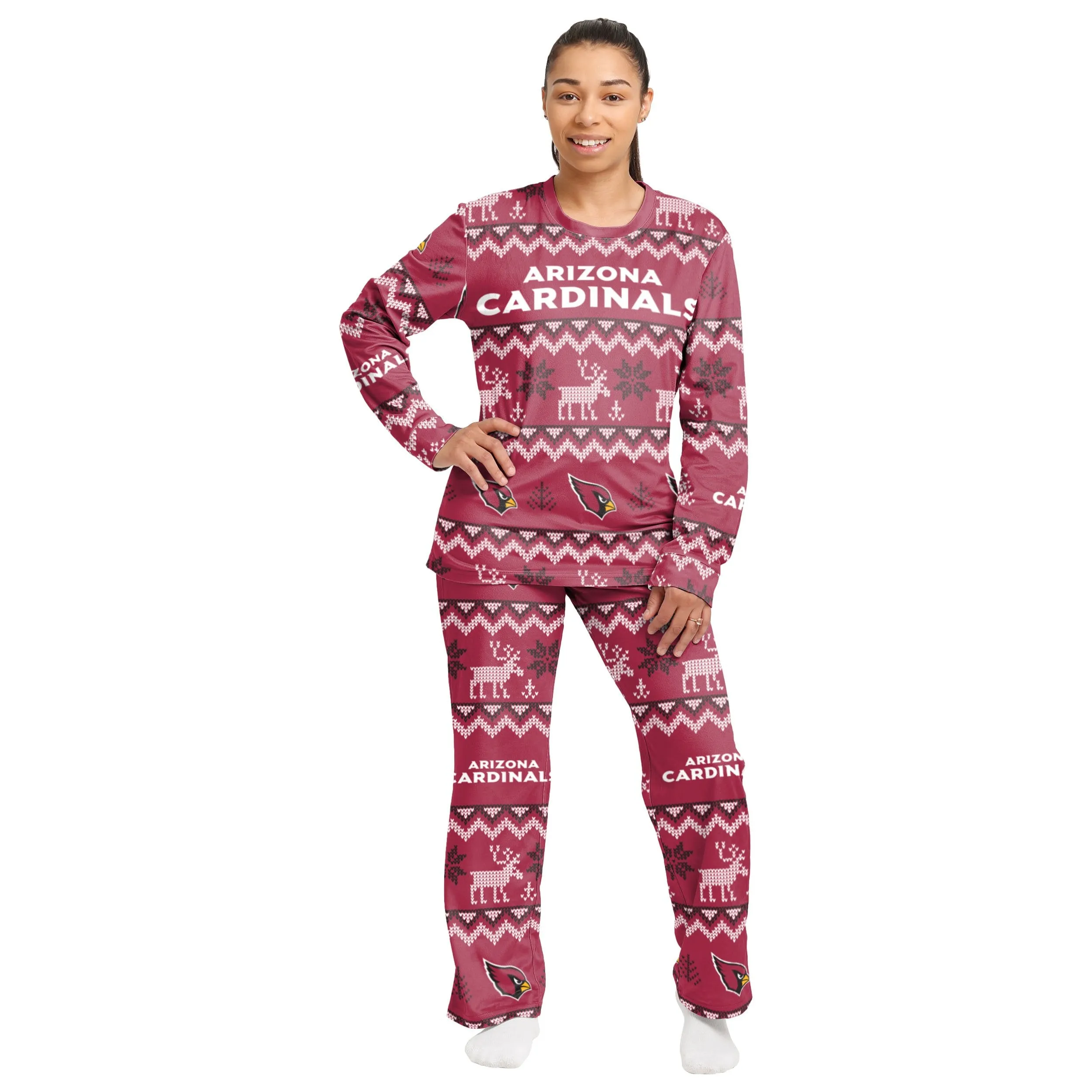 Arizona Cardinals NFL Ugly Pattern Family Holiday Pajamas