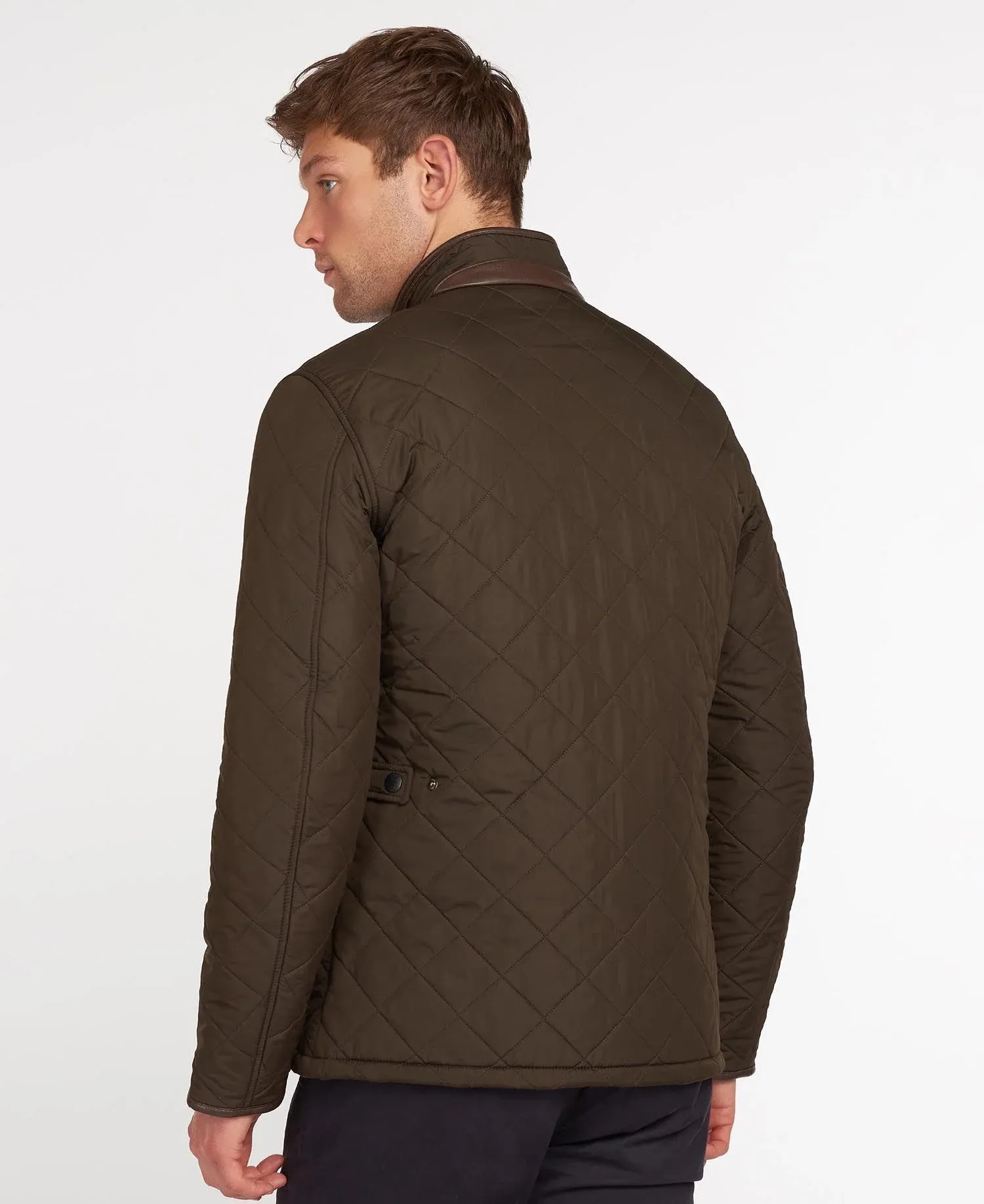 Barbour Powell Quilted Jacket In Olive