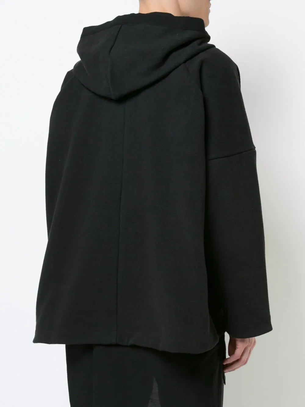 Black Compact Hooded Sweat Cardigan