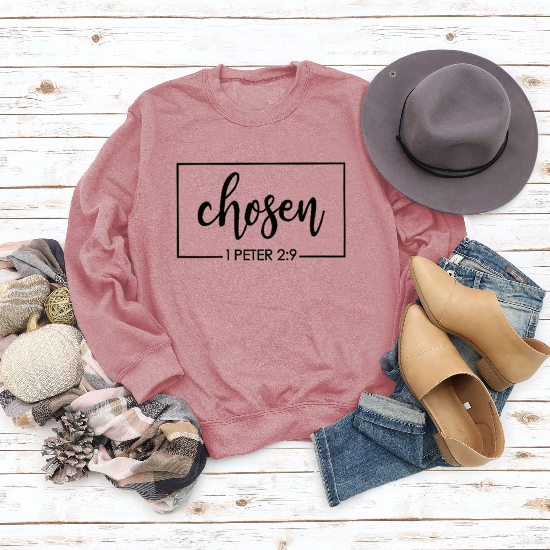 Chosen I Peter 2:9 Long-sleeved Sweater for Women