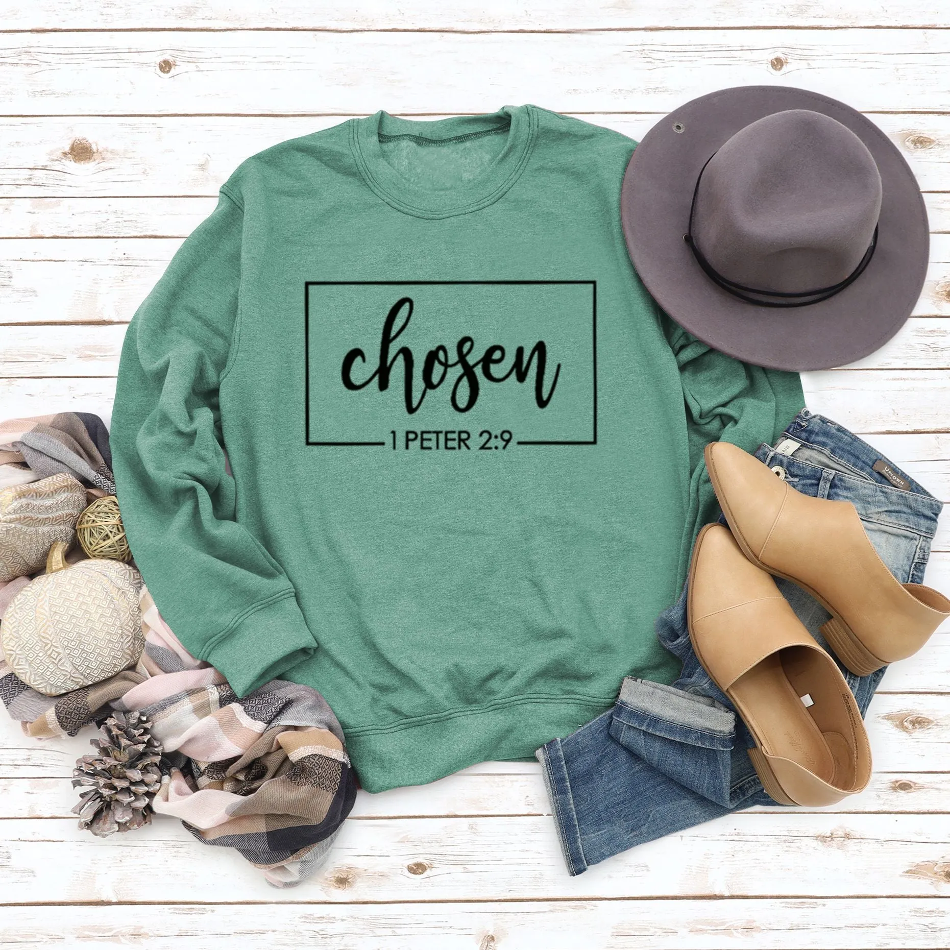 Chosen I Peter 2:9 Long-sleeved Sweater for Women