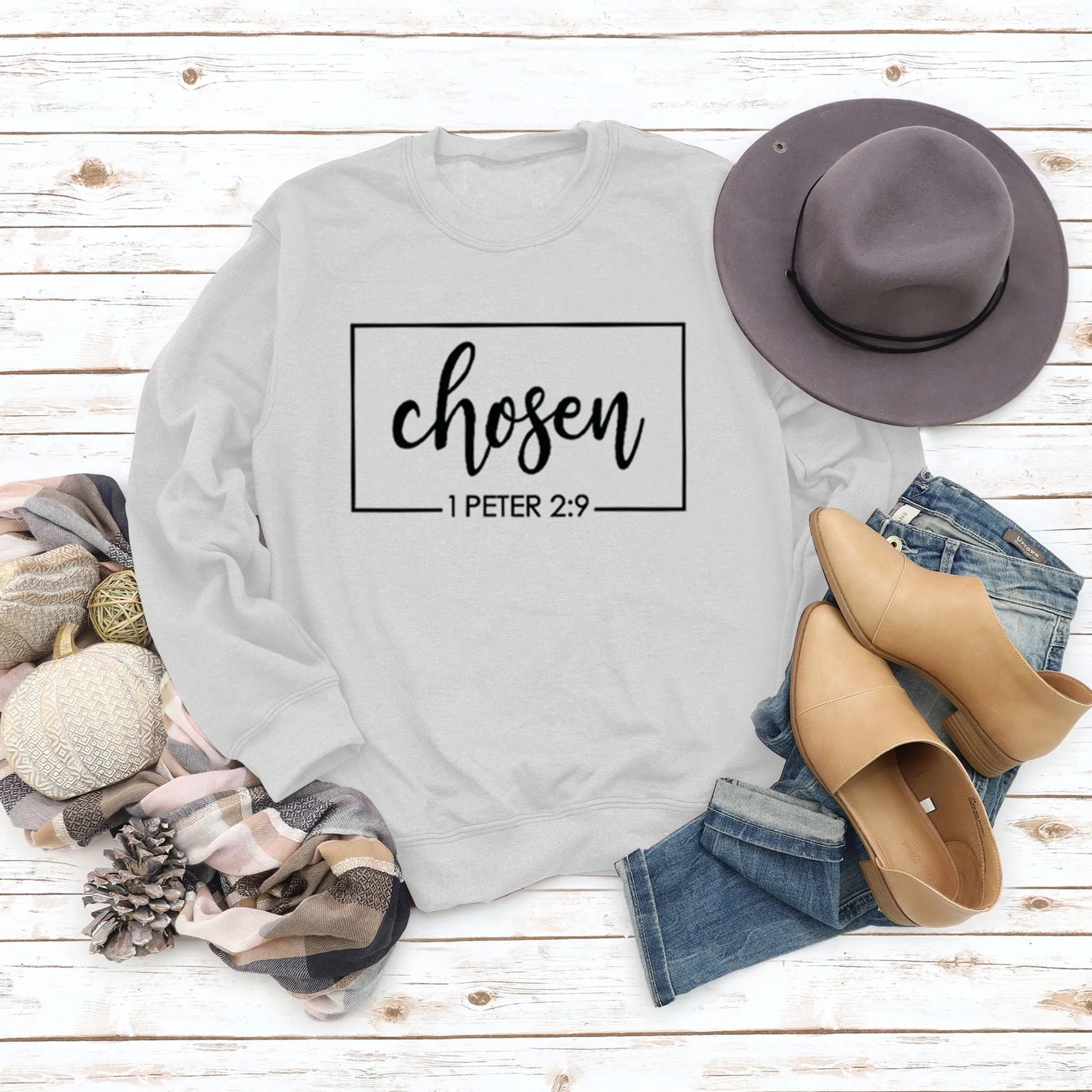 Chosen I Peter 2:9 Long-sleeved Sweater for Women