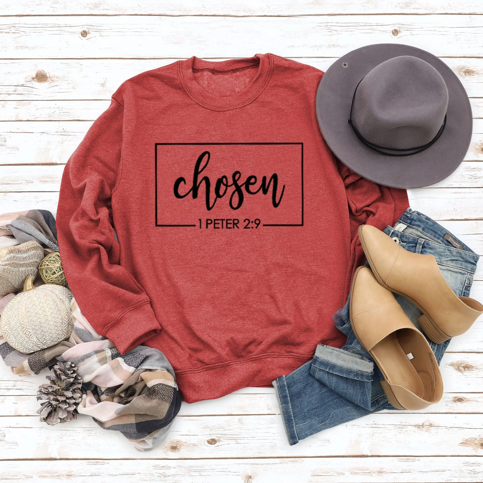 Chosen I Peter 2:9 Long-sleeved Sweater for Women