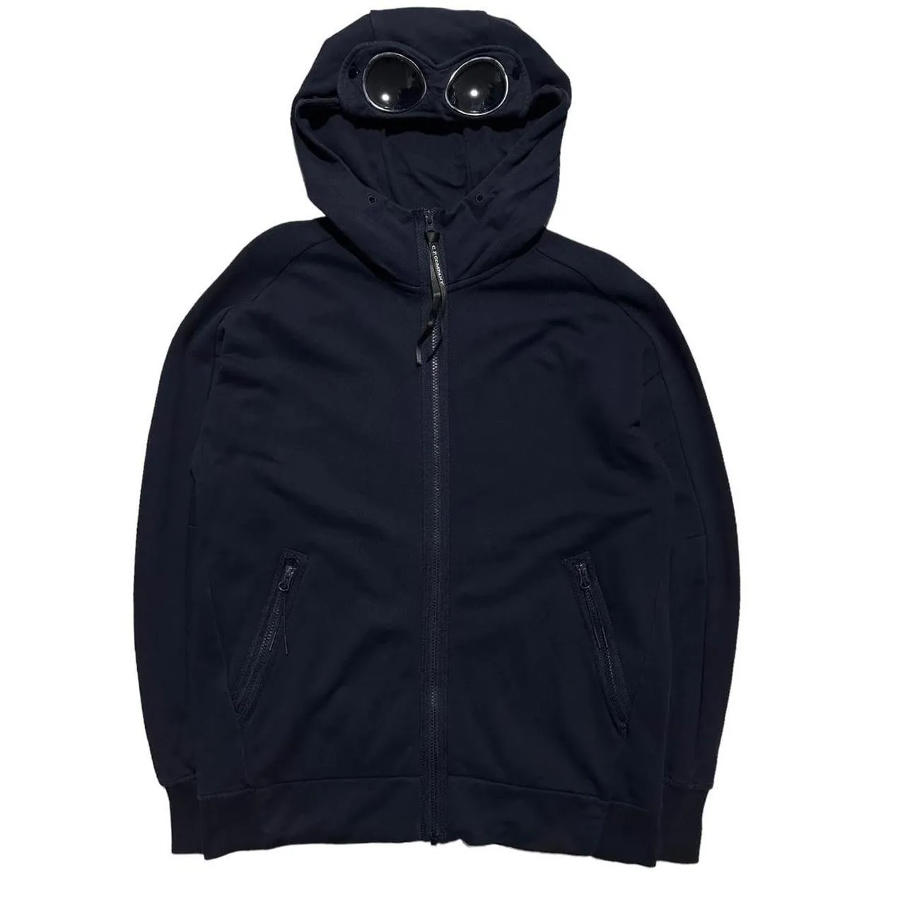 CP Company Navy Full Zip Goggle Hoodie