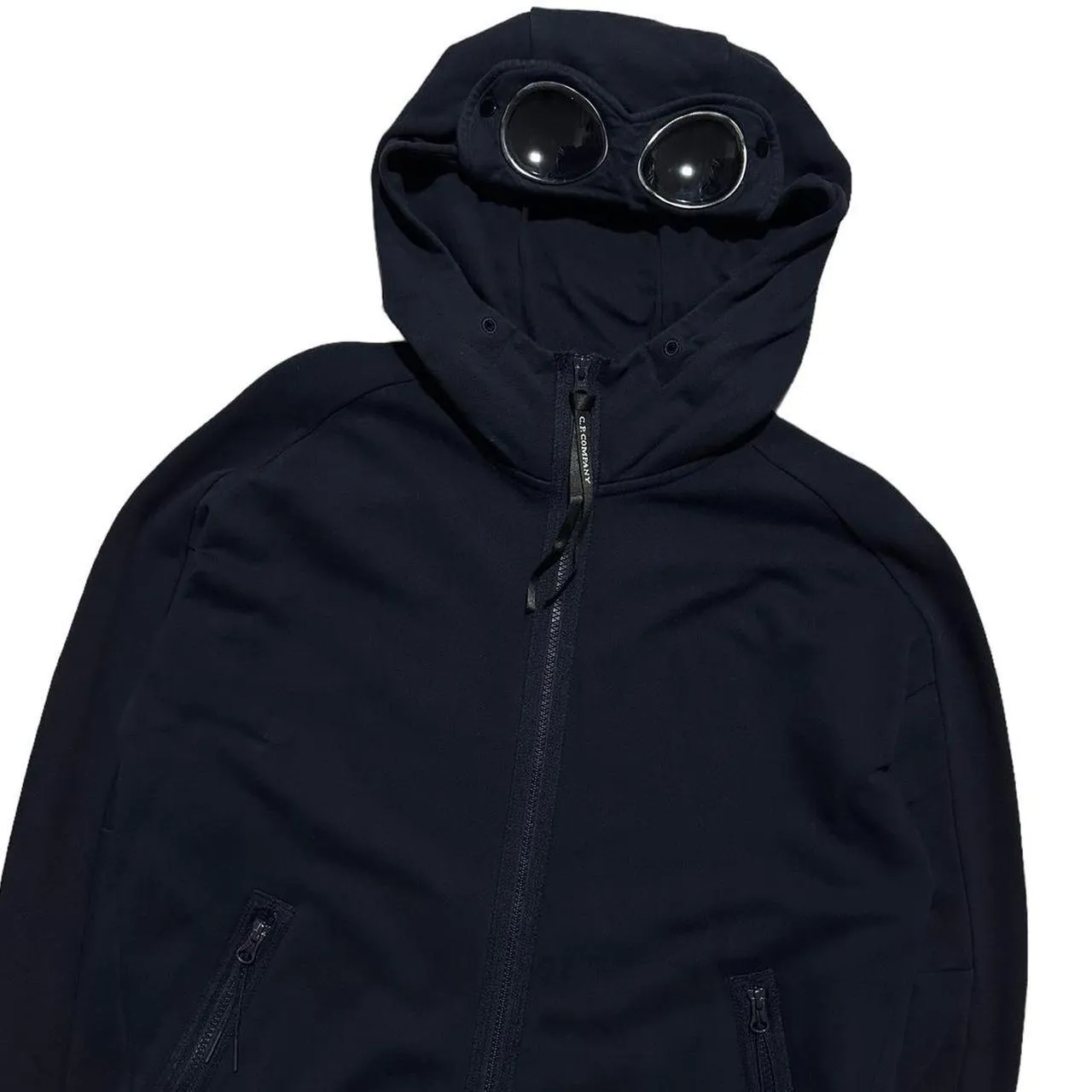 CP Company Navy Full Zip Goggle Hoodie