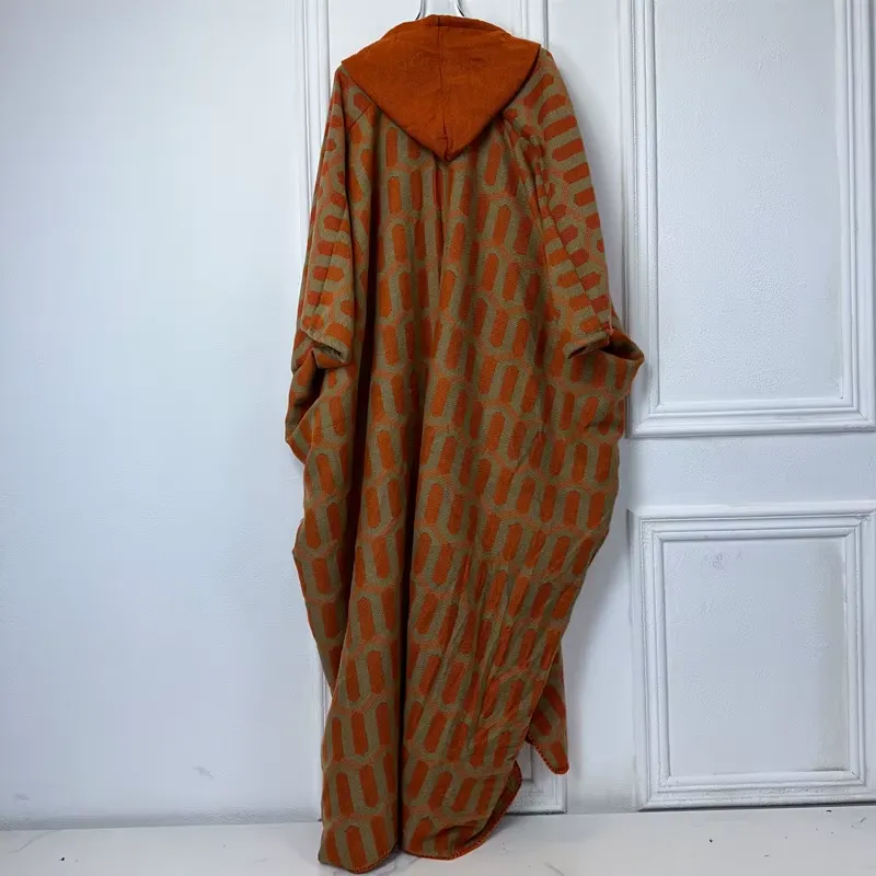 Echo Wave Hooded Wool Kimono