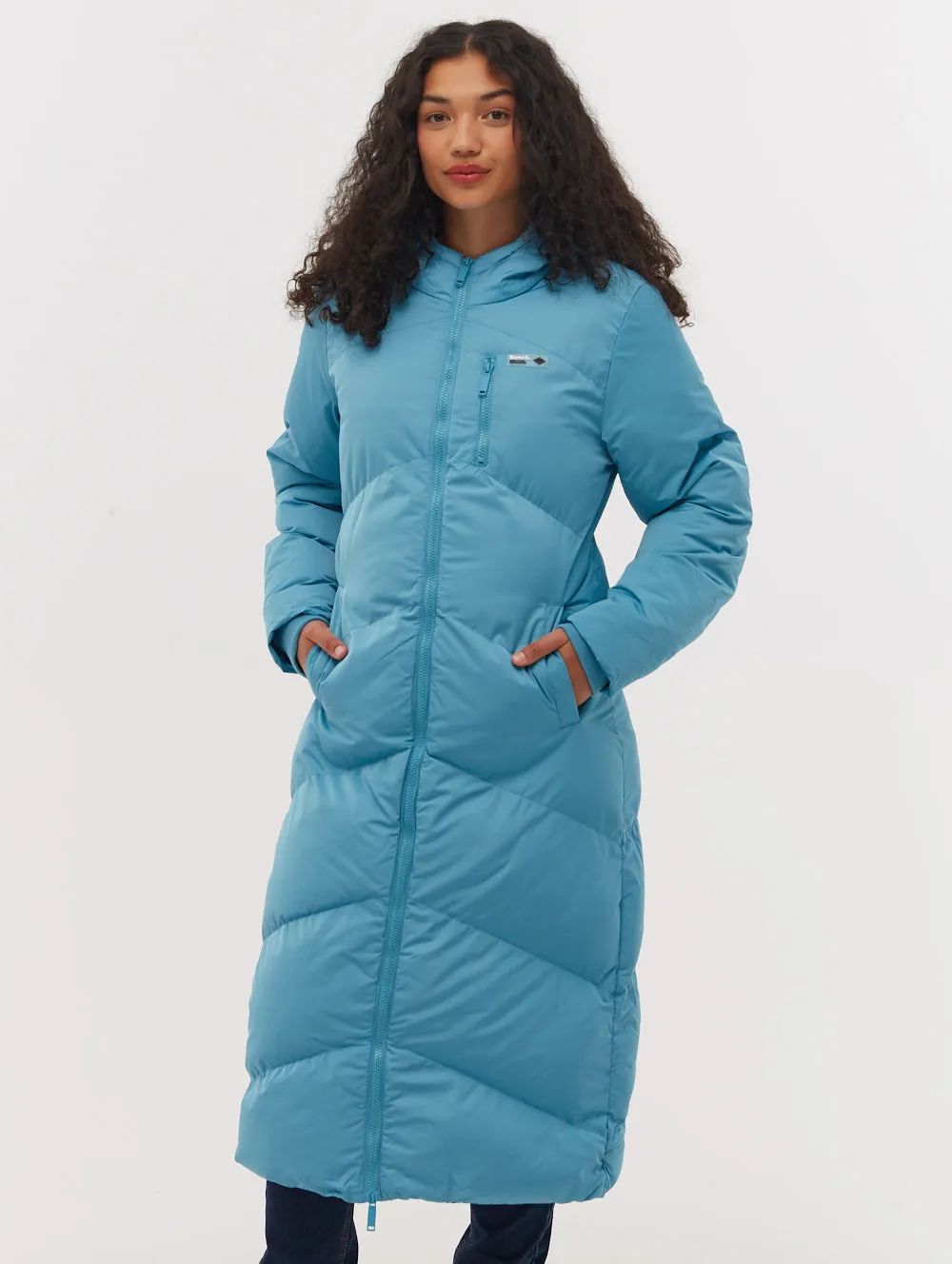 Eloraina Chevron Quilted Maxi Parka