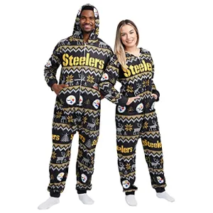 foco NFL Ugly Pattern One Piece Pajamas - L