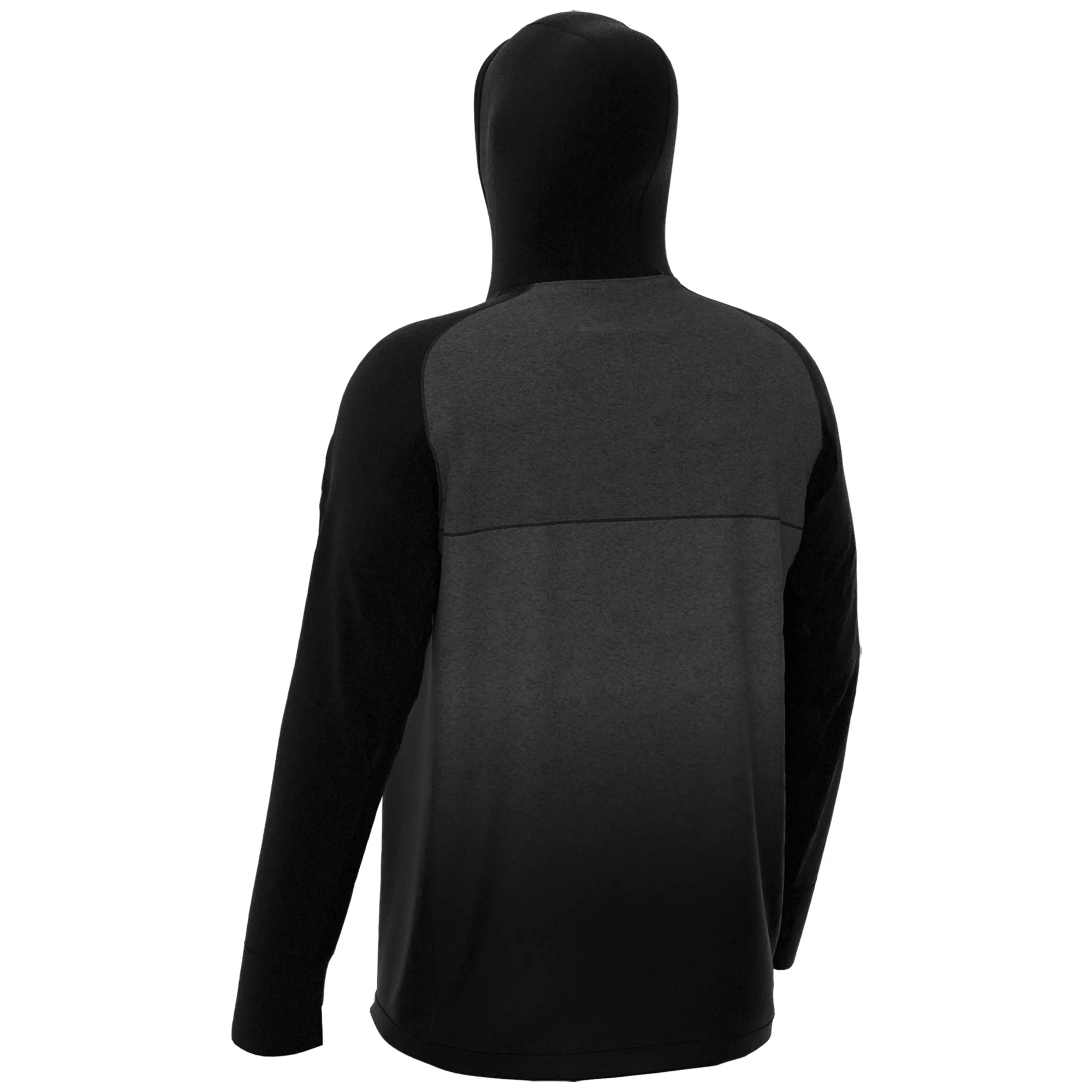 FXR Mens Tournament Pro Hybrid UPF Hoodie Asphalt Heather/Black