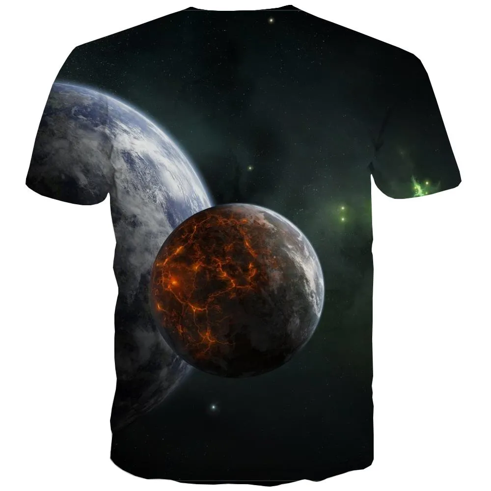 Galaxy T shirts Men Planet T shirts Funny Starry Sky Tshirts Casual Colorful T-shirts Graphic Harajuku Shirt Print