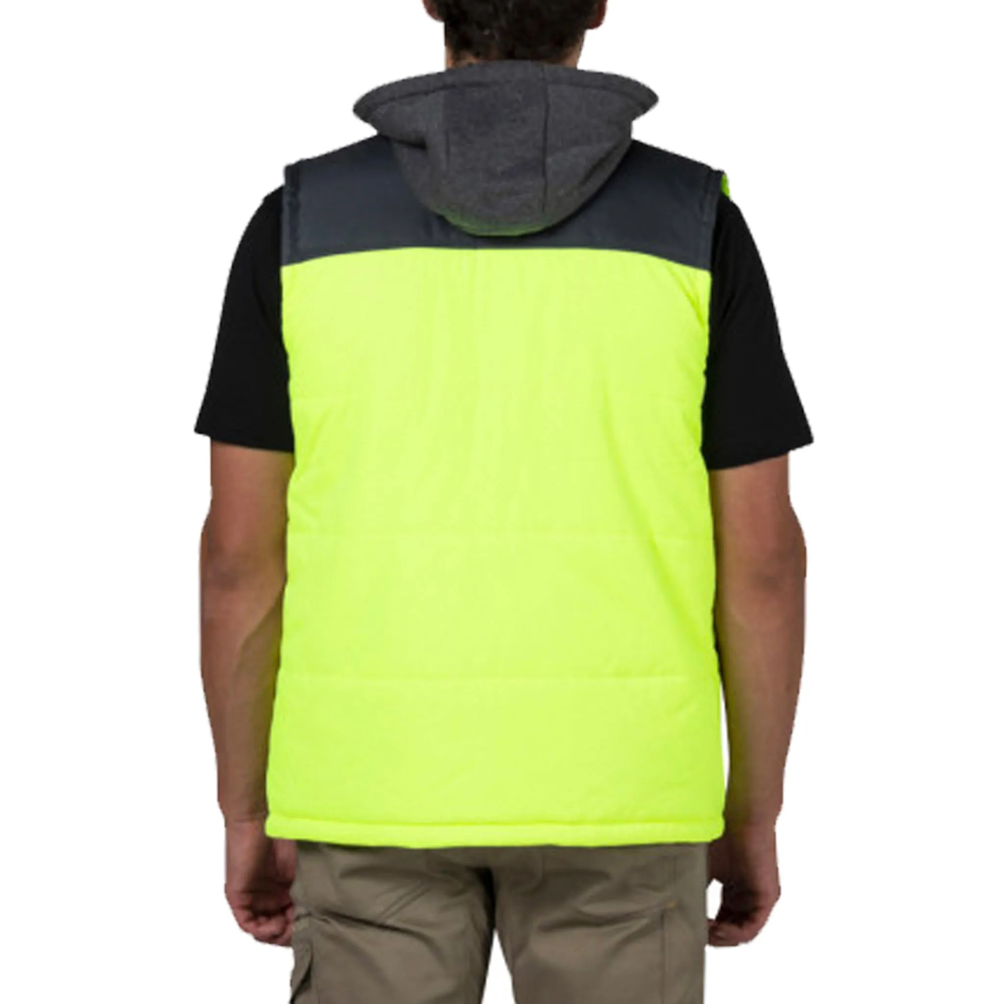 HI VIS HOODED WORK VEST - 1320034