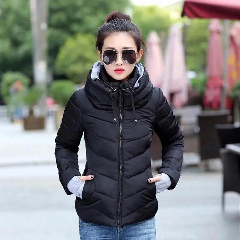 Hooded Winter Women Hooded Cotton Padded Coat