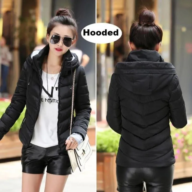 Hooded Winter Women Hooded Cotton Padded Coat