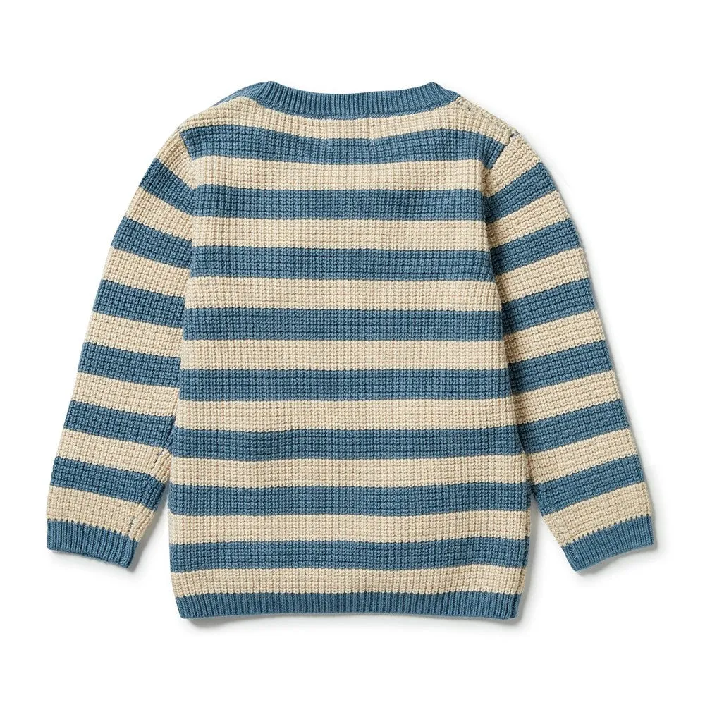 Knitted Stripe Pocket Jumper