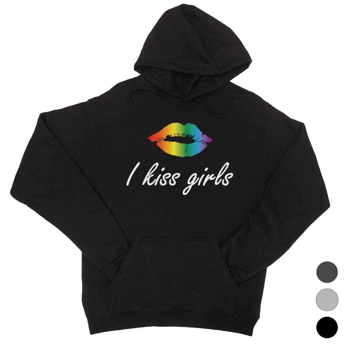 LGBT Kiss Girls Rainbow Lips Unisex Hoodie