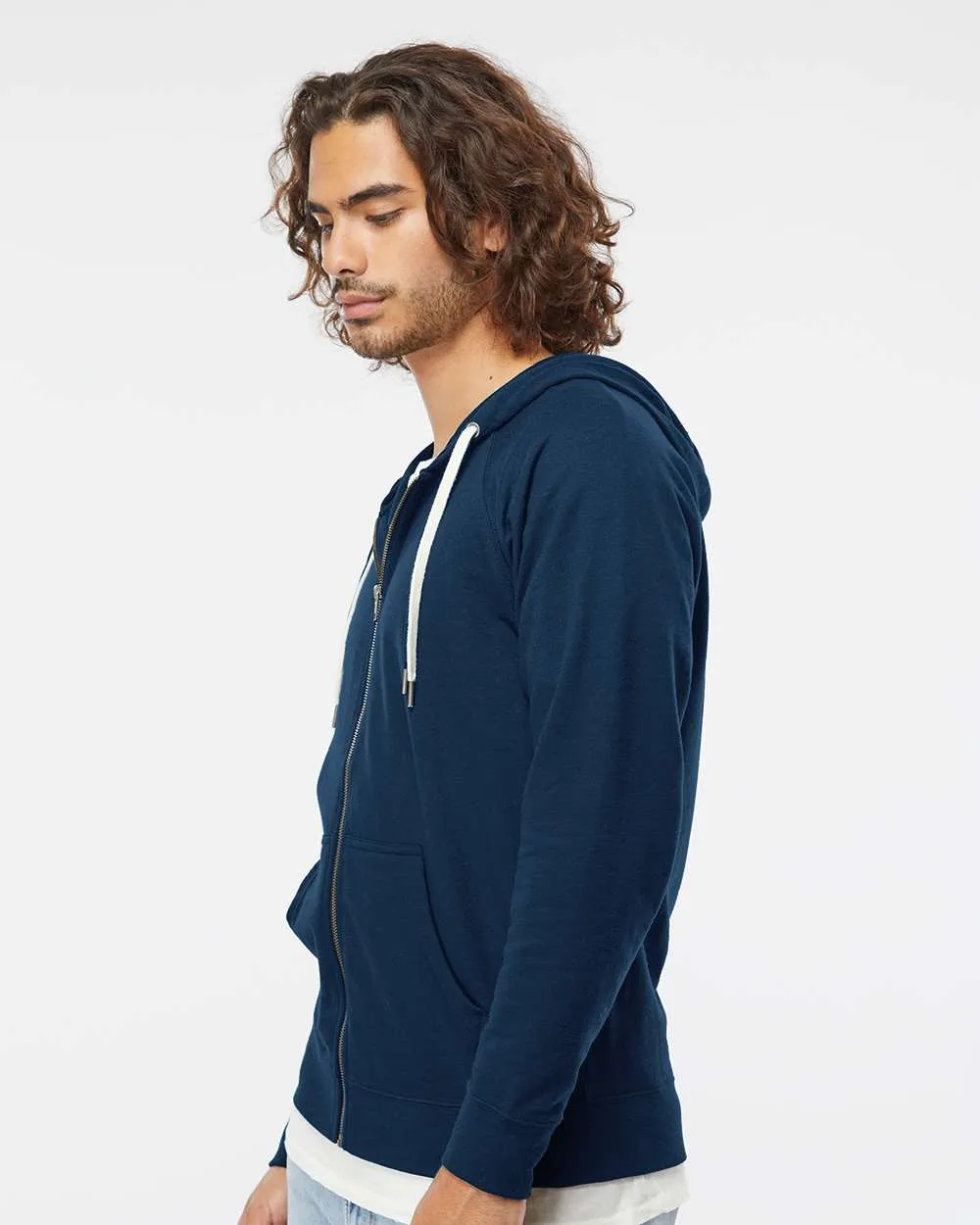 Lightweight Loopback Terry Full-Zip Hooded Sweatshirt