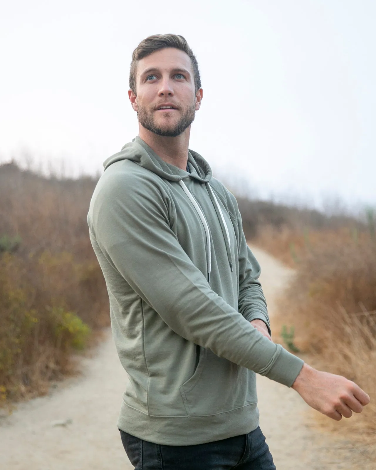 Lightweight Loopback Terry Hooded Sweatshirt