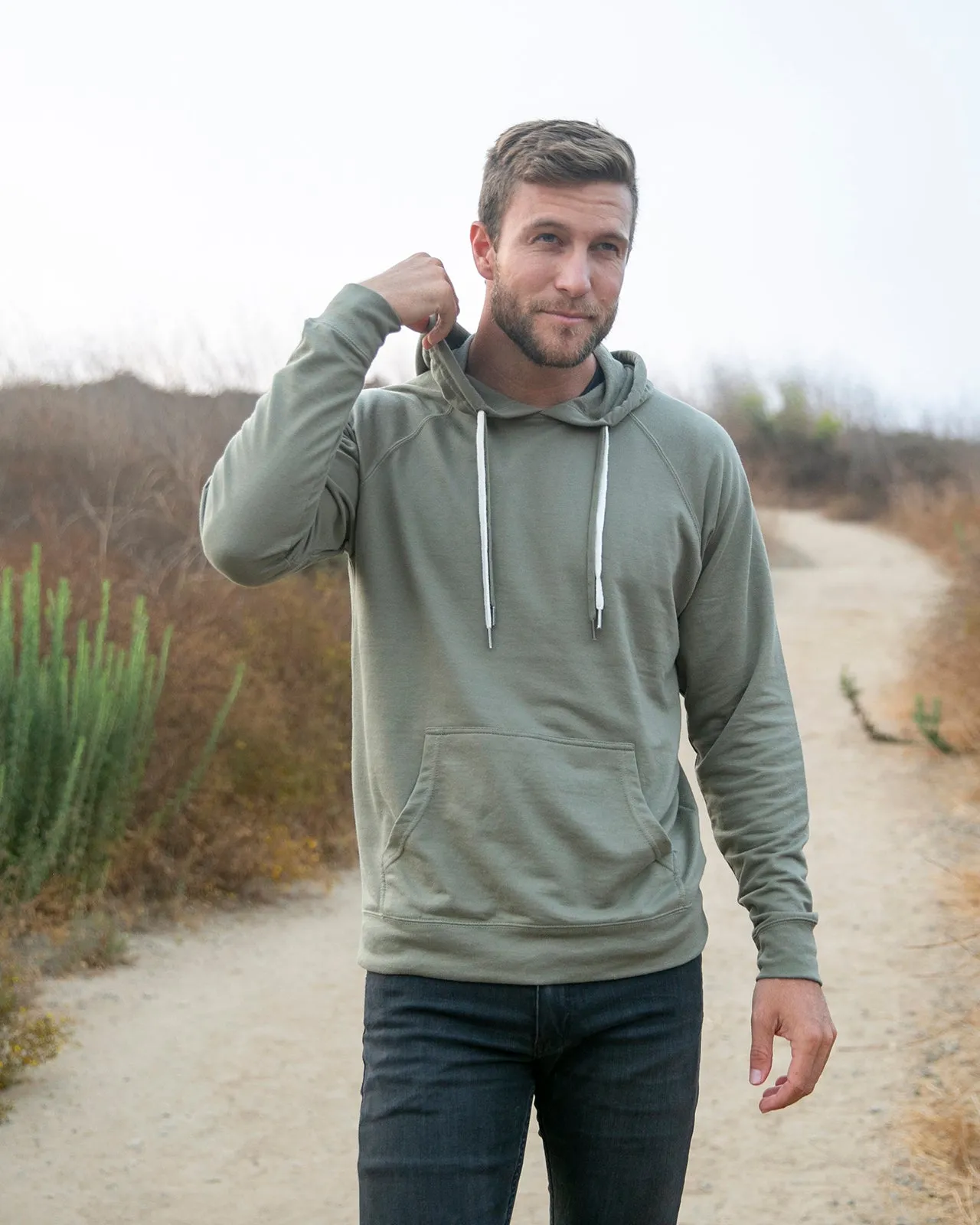 Lightweight Loopback Terry Hooded Sweatshirt