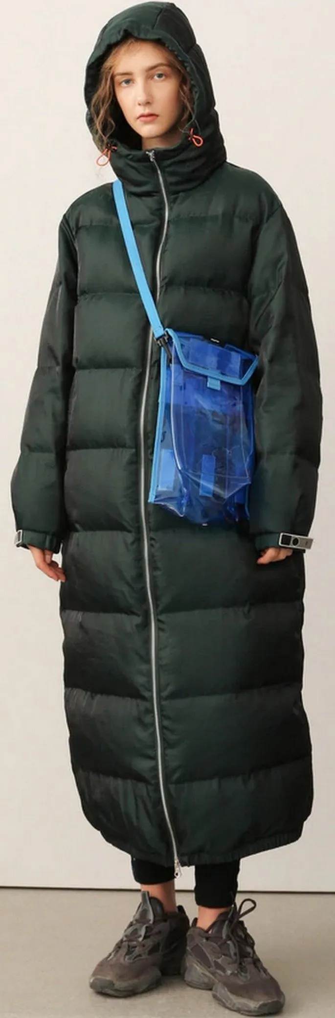 Long Hooded Puffer Down Coat