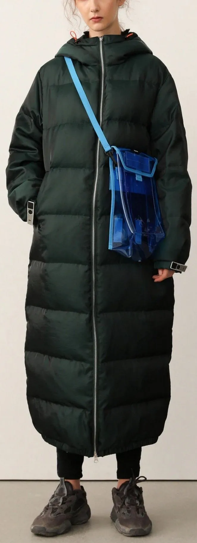 Long Hooded Puffer Down Coat