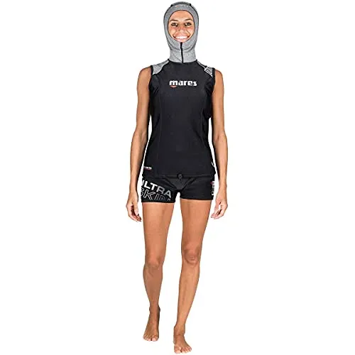 Mares Women's Ultra Skin She Dives Sleeveless Rash Guard with Hood