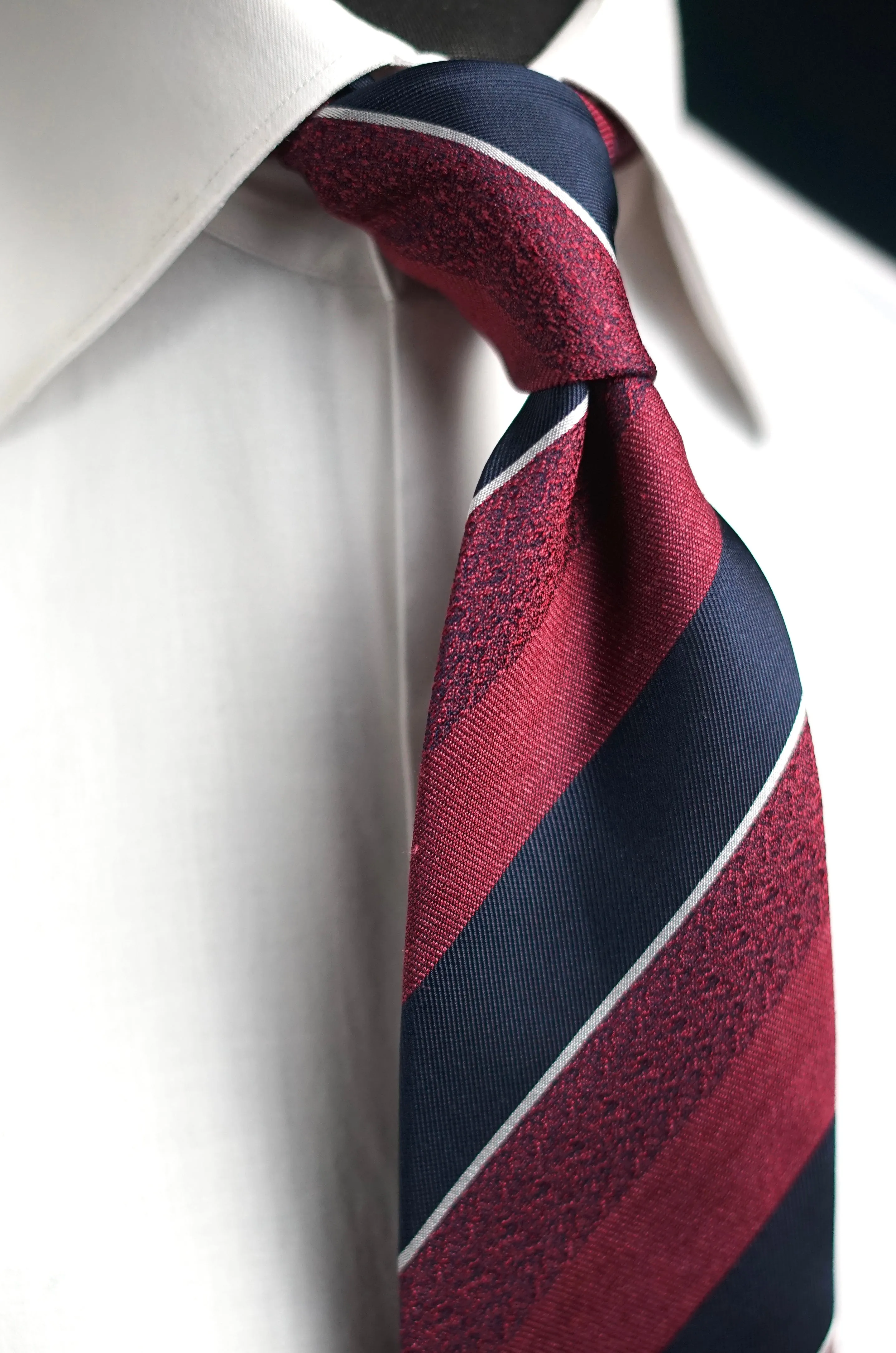 Melange Bordeaux Silk Necktie (Made to Order)