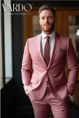 Men Suits, Suits For Dusty Rose two piece Wedding Suit, Formal Fashion Slim Fit Suit, Beach Wedding Suit