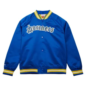 Mitchell and Ness Lightweight Satin Jacket - Seattle Mariners