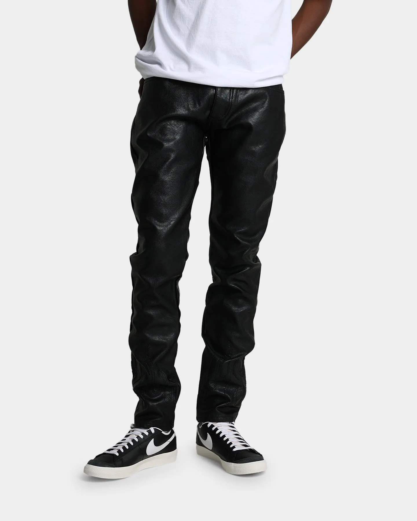 MNML S252 Flame Denim Pants Black/Black