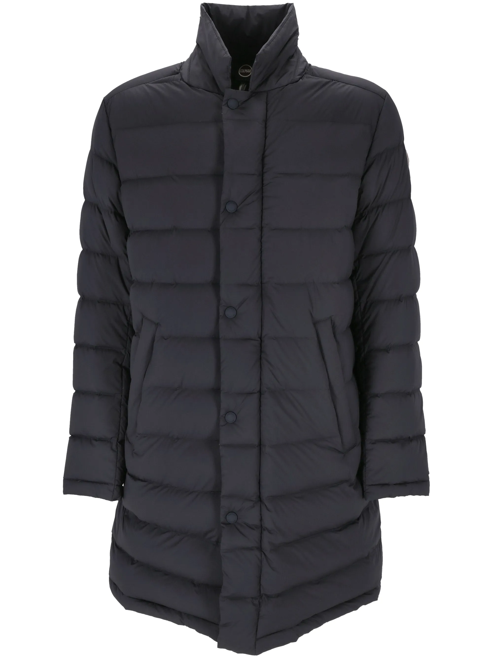 Navy Blue Quilted Down Padded Coat