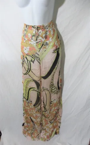 NWT NEW EMILIO PUCCI SILK Mod Italy Trousers Pants FLOWER FLORAL 42