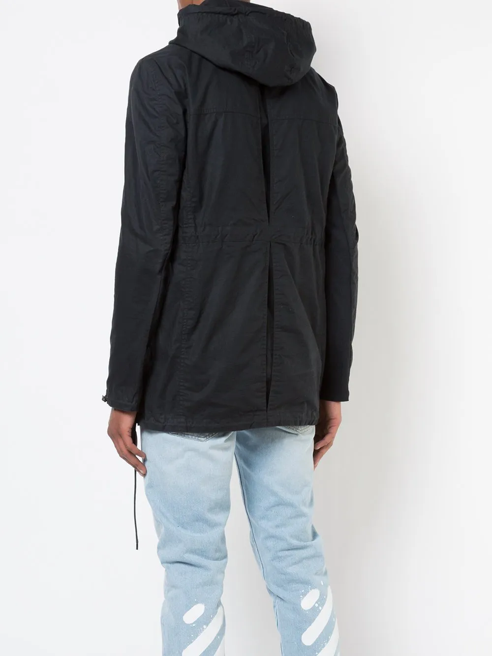 Oiled Cotton Hooded Pullover