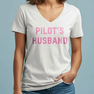 Pilot's Husband - Women's V-Neck T-Shirt