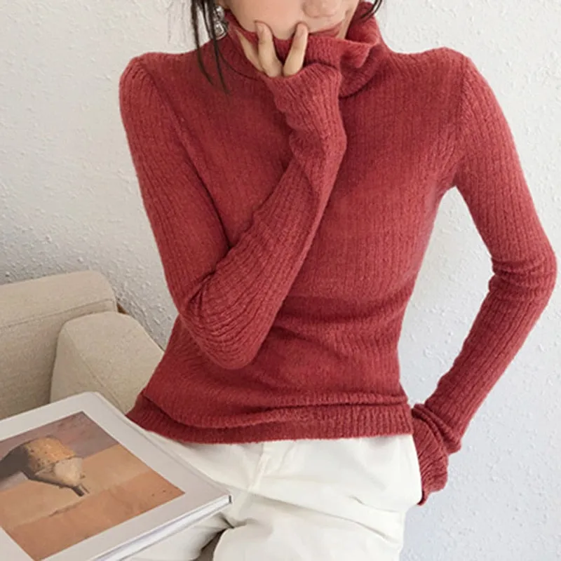 Pink Sweater Women Bodycon Pullover Casual