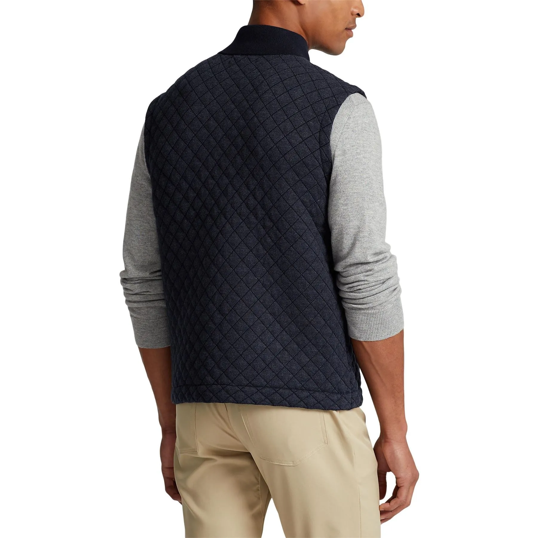 Quilted Cotton-Blend Sweater Vest French Navy - SS23