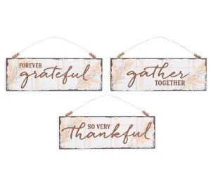 "Thankful" Fall Plaid Sign