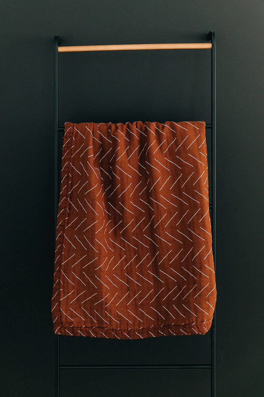 Rust Mudcloth Muslin Quilt