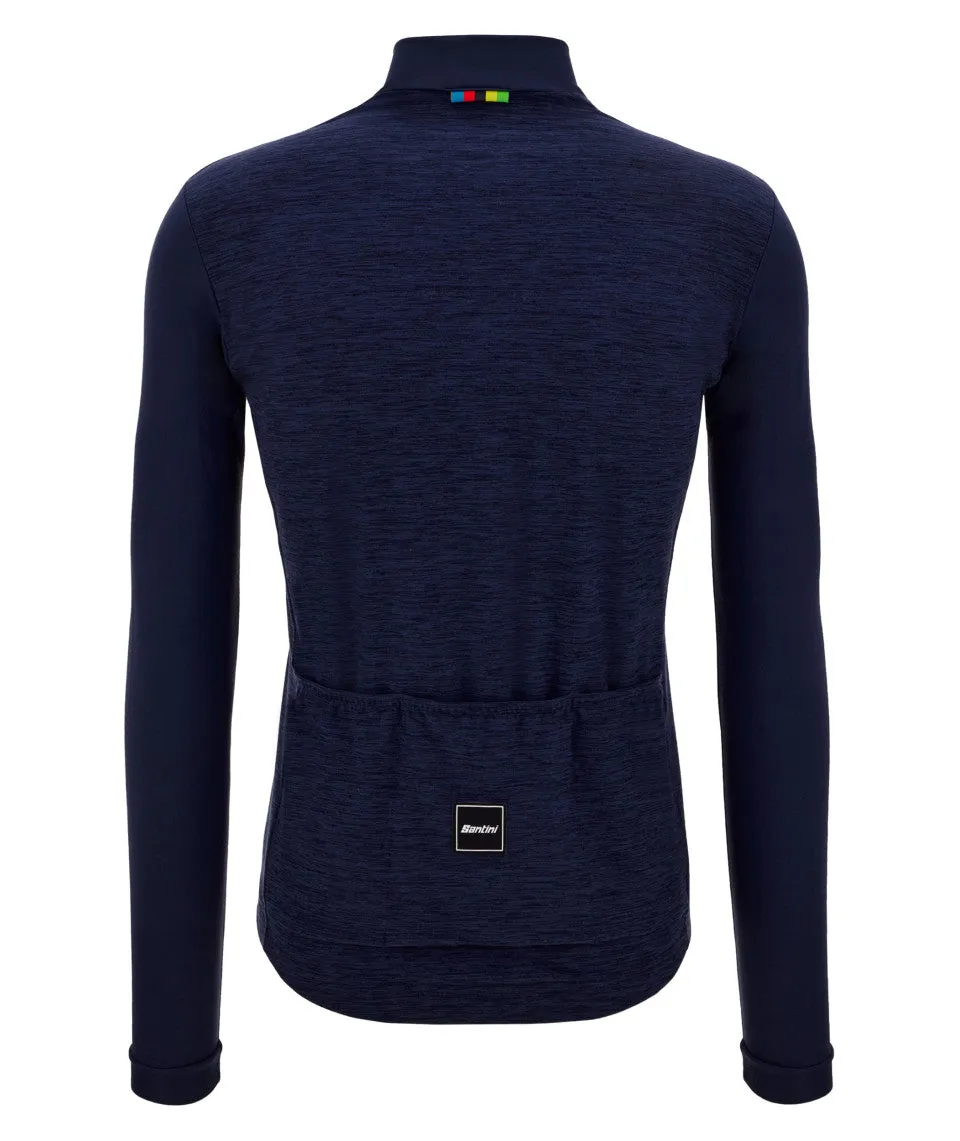 Santini UCI Official Pure Long Sleeve Jersey - Navy Blue