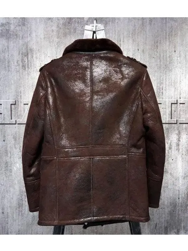 Shearling Leather Aviator Jacket - Classic Style, Superior Warmth