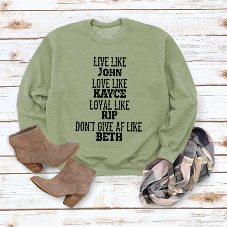 Simple Pullover Top Long Sleeve Printed Loose Sweater