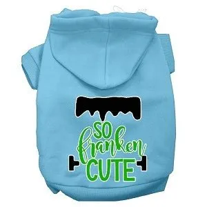 So Franken Cute Screen Print Dog Hoodie in Many Colors