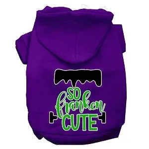 So Franken Cute Screen Print Dog Hoodie in Many Colors