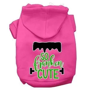 So Franken Cute Screen Print Dog Hoodie in Many Colors