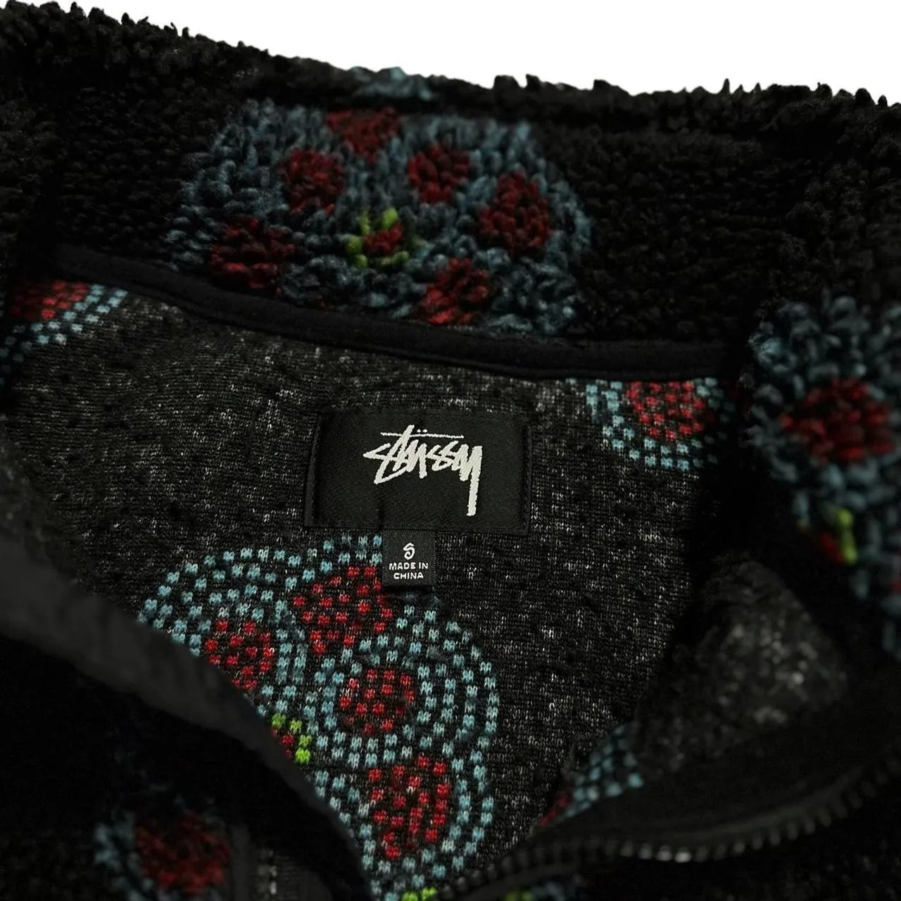 Stussy Black Flor Sherpa Fleece