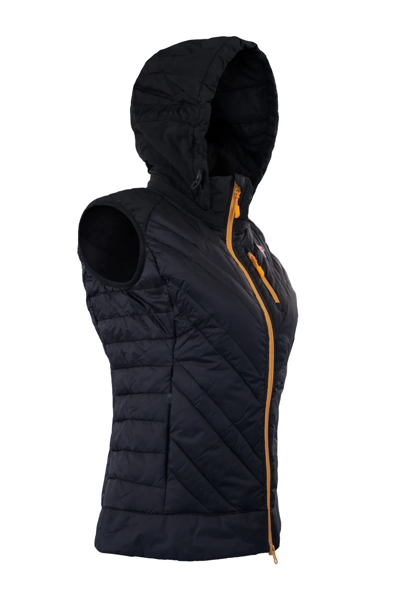 THE LIGHTFUL DOWNWOOL VEST W | Black - Mustard