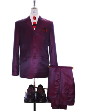 Tonic Suit | Burgundy Wine Mod Fashion Tonic Suit