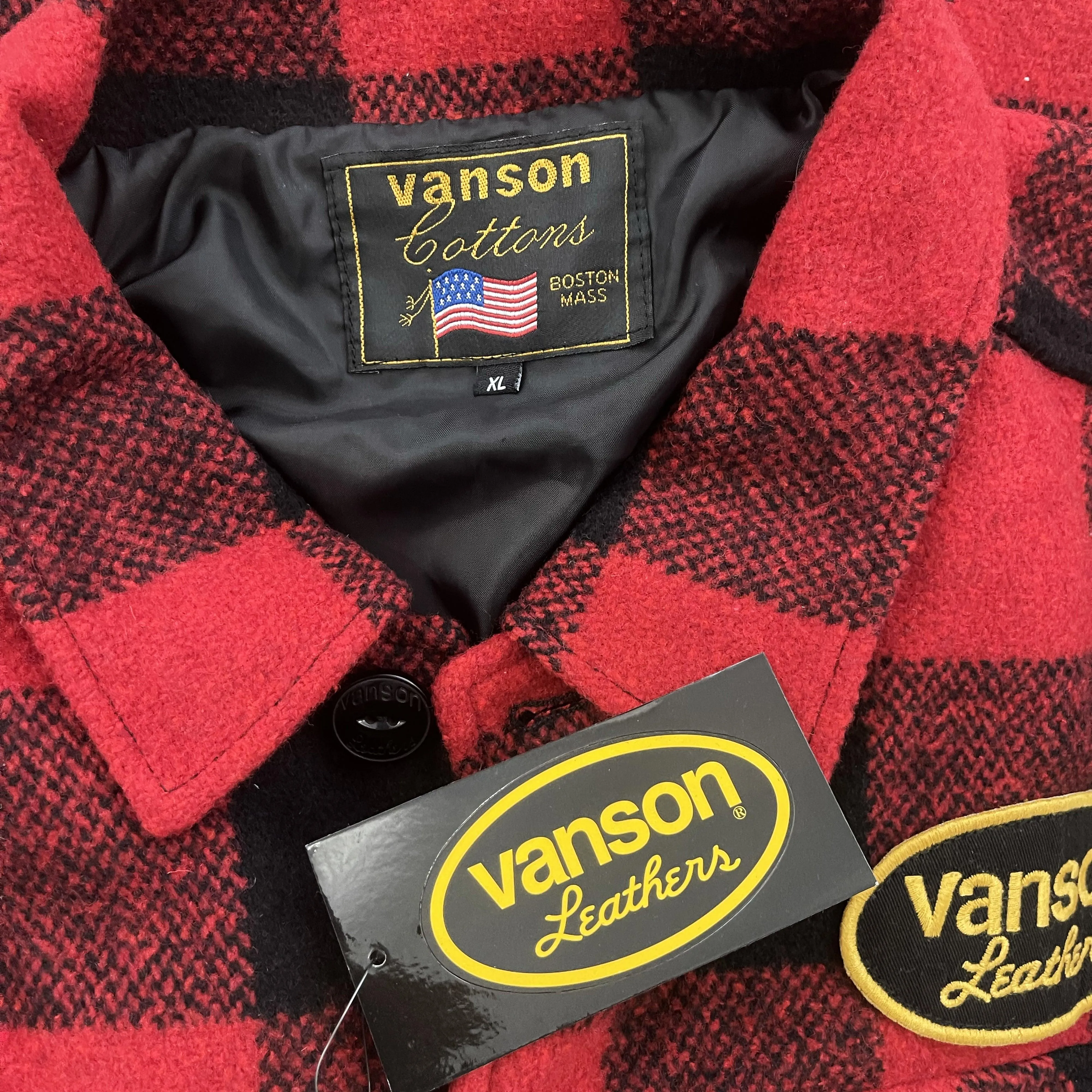 Vanson Leathers Buffalo Check Shirt Jacket - XL