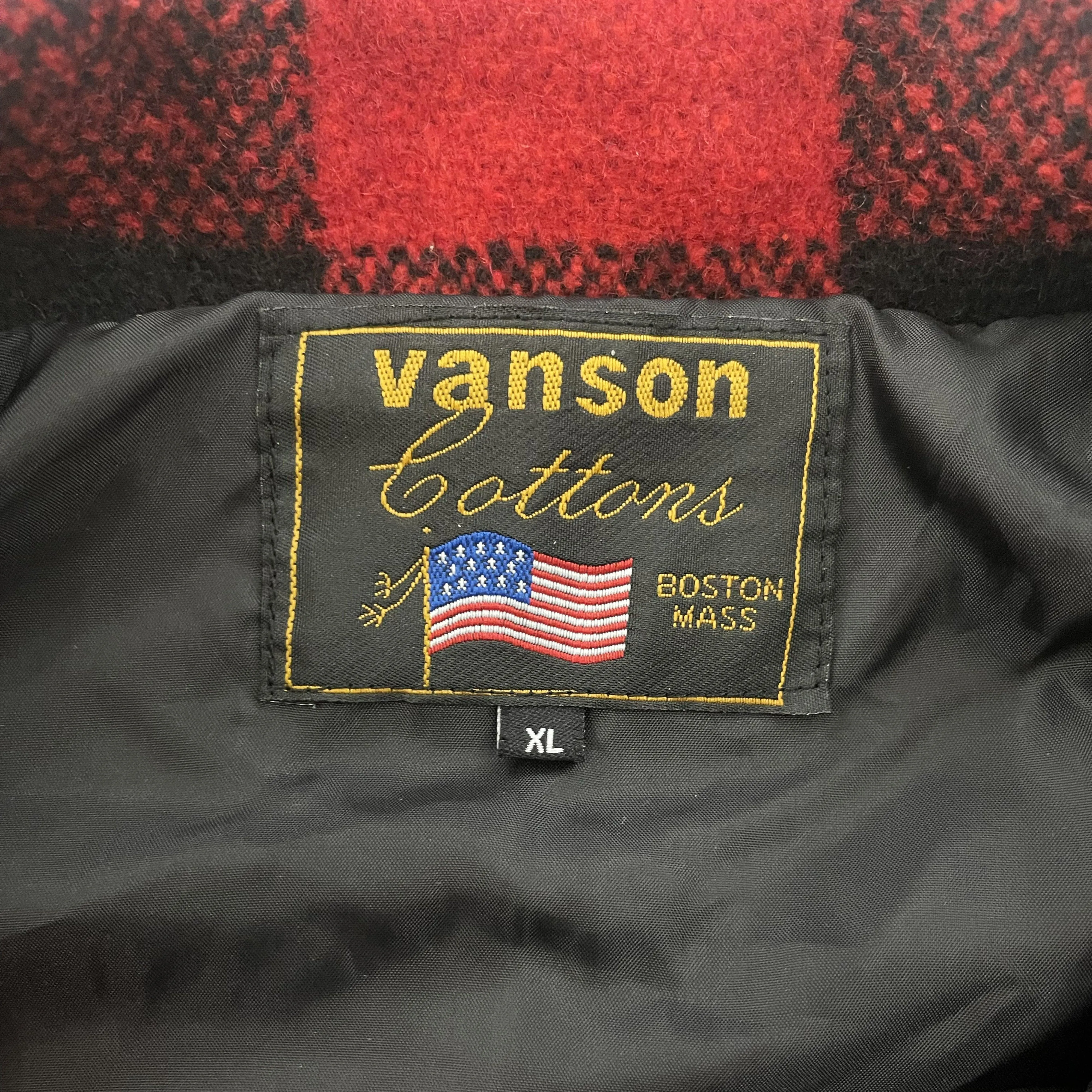 Vanson Leathers Buffalo Check Shirt Jacket - XL