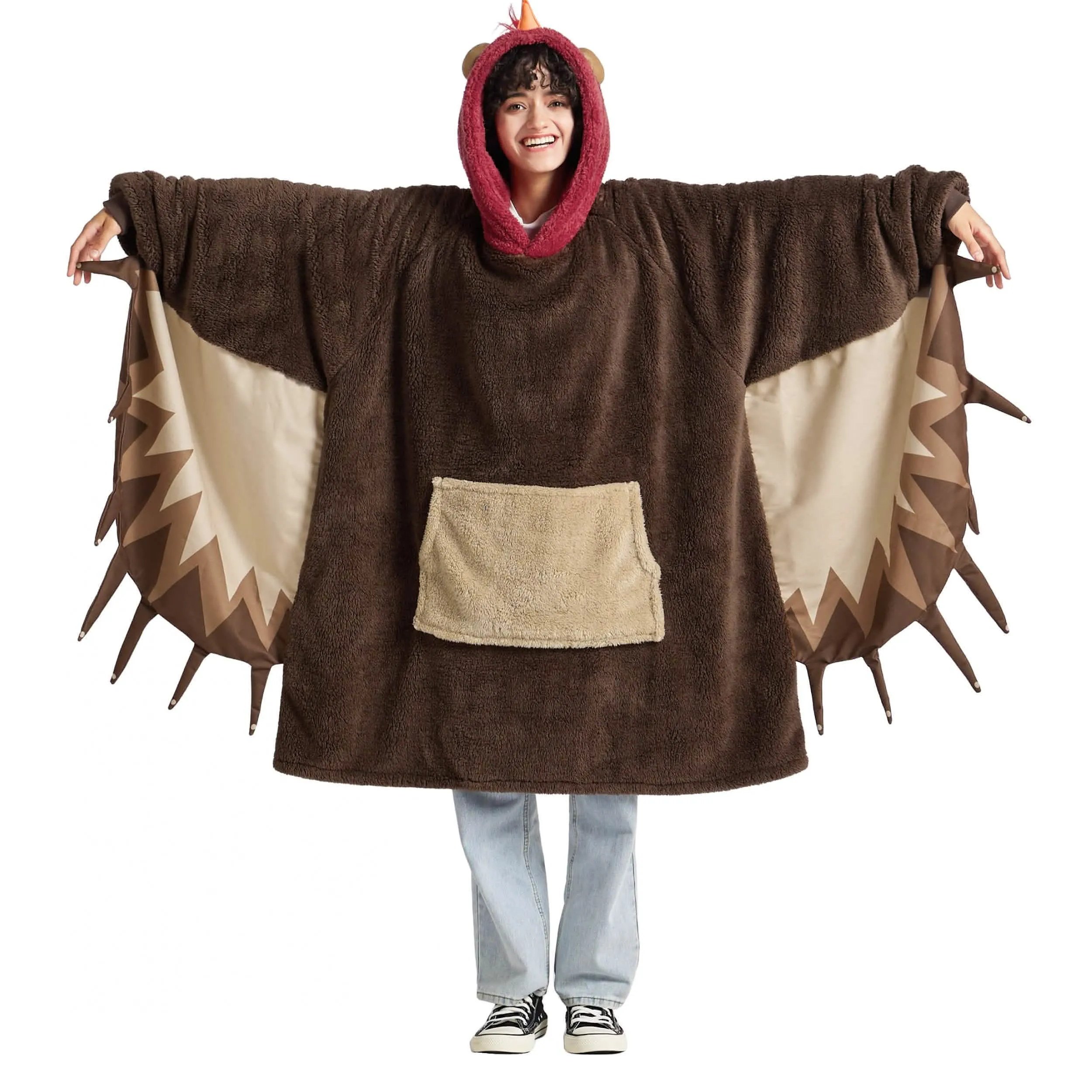 Wearable Shaggy Sherpa Animal Designs Blanket