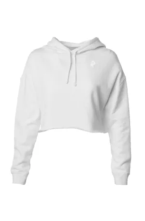 White Lightweight Crop Hoodie